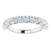 14K White 1 1/8 CTW Natural Diamond Anniversary Band